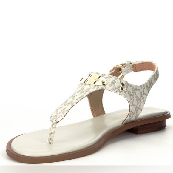 MICHAEL Michael Kors MK Plate Logo Thong Sandals - Picture 4 of 9